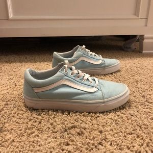CUSTOM baby blue vans